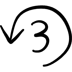 Timer Countdown Three Icon from Freehand Set