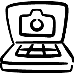 Transfer Pictures Laptop Icon from Freehand Set