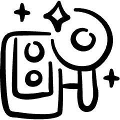 Vintage Camera Flash Icon from Freehand Set