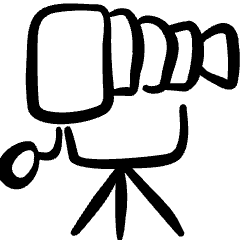 Vintage Camera Foldable Icon from Freehand Set