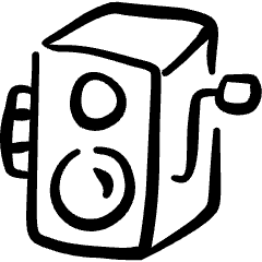 Vintage Camera Icon from Freehand Set