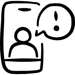 Alerts Smartphone User Icon from Freehand Set