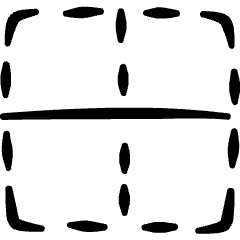 Cell Formating Border Center Icon from Freehand Set