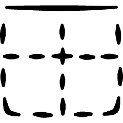 Cell Formating Border Top Icon from Freehand Set