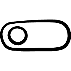 Controls Slider Toggle Left Icon from Freehand Set