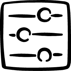 Controls Sliders Horizontal Icon from Freehand Set