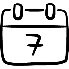 Calendar Date Icon from Freehand Set