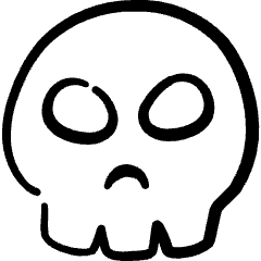 Delete Skull Icon from Freehand Set