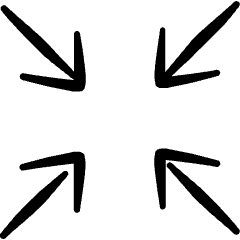 Retract Shrink Arrow 1 Icon from Freehand Set