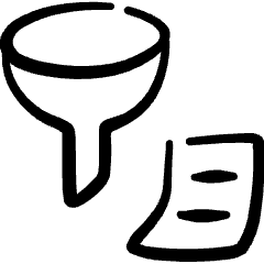 Filter Text Icon from Freehand Set
