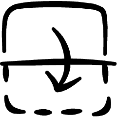 Flip Vertical Down Icon from Freehand Set