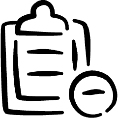 Form Edition Clipboard Remove Icon from Freehand Set