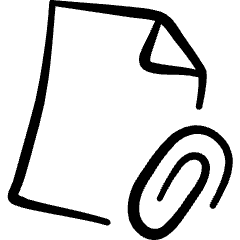 Form Edition File Attach Icon from Freehand Set