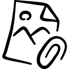 Form Edition Image Attach Icon from Freehand Set