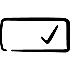 Check Button Icon from Freehand Set