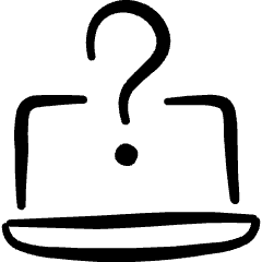 Help Laptop Question Message Icon from Freehand Set