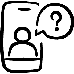 Help Smartphone Question User Icon from Freehand Set