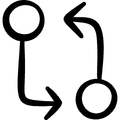 Workflow Pull Request Icon from Freehand Set