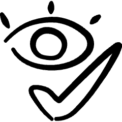 Iris Scan Approved Icon from Freehand Set