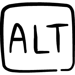 Keyboard Alt Button Icon from Freehand Set