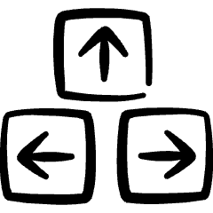 Keyboard Button Direction Icon from Freehand Set