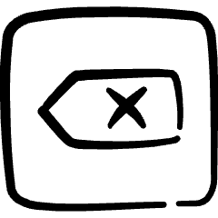 Keyboard Delete Button Icon from Freehand Set