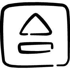 Keyboard Eject Button Icon from Freehand Set