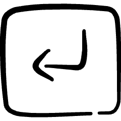 Keyboard Return Button Icon from Freehand Set