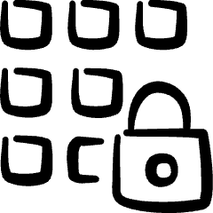 Keyboard Id Dial Lock Icon from Freehand Set