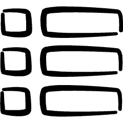 Layouts Bullets Icon from Freehand Set