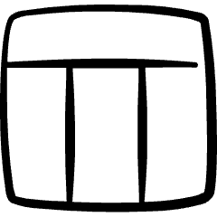Layouts Top Three Columns Icon from Freehand Set