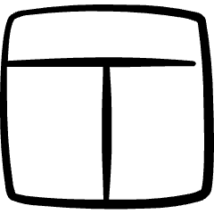 Layouts Top Vertical Split Icon from Freehand Set