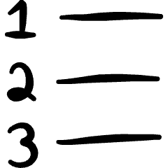 Lists Numbers Icon from Freehand Set