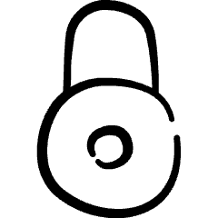 Lock Circle Icon from Freehand Set