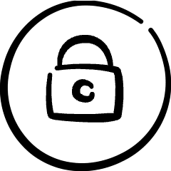 Lock Circle Border Icon from Freehand Set