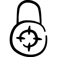 Lock Combination Icon from Freehand Set