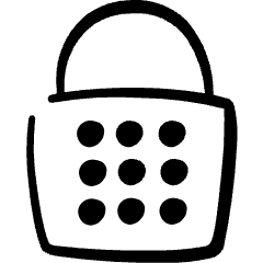 Lock Dialpad 1 Icon from Freehand Set