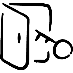 Lock Door Icon from Freehand Set