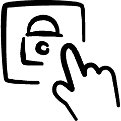 Lock Finger Touch Icon from Freehand Set