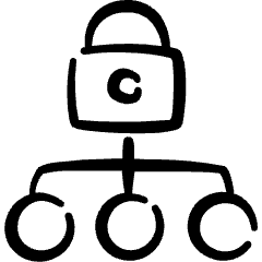 Lock Hierarchy Icon from Freehand Set
