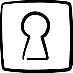Lock Keyhole Square Icon from Freehand Set
