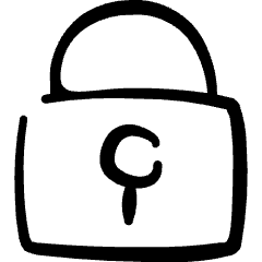 Lock Square Icon from Freehand Set