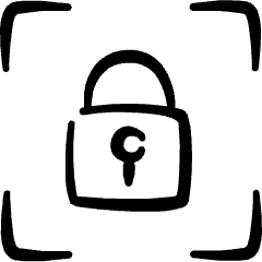 Lock Square Border Icon from Freehand Set