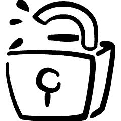 Unlock Square 1 Icon from Freehand Set