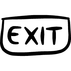 Login Logout Exit Rectangle Icon from Freehand Set