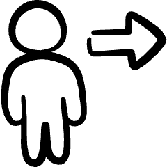 Logout User Icon from Freehand Set