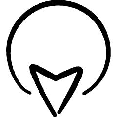 Move Cursor Down Icon from Freehand Set