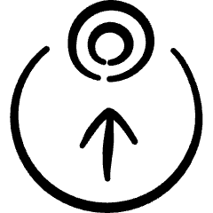 Move Cursor Target Up Icon from Freehand Set