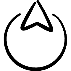 Move Cursor Up Icon from Freehand Set