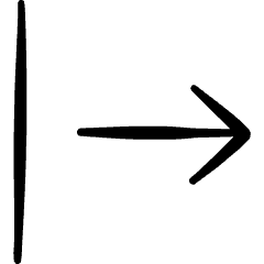 Move Line Right Icon from Freehand Set